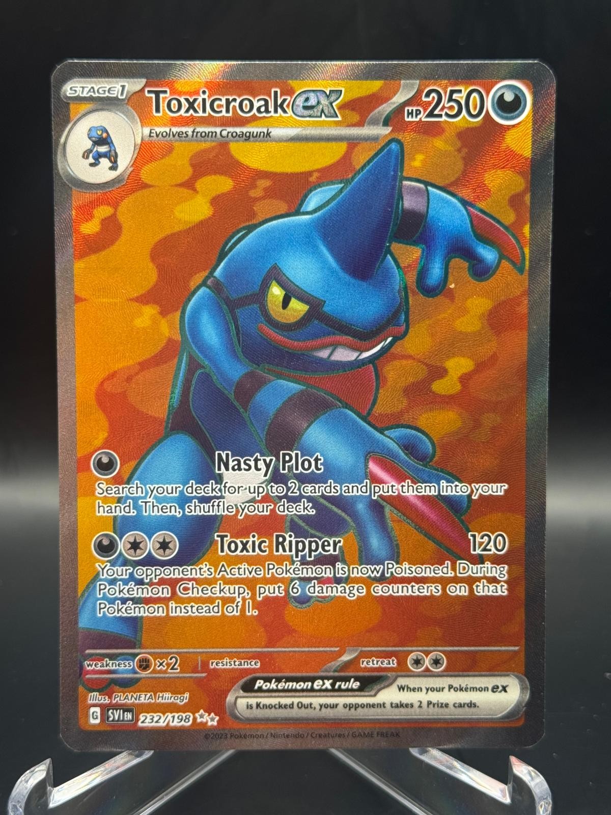Toxicroak ex 232/198 Ultra Rare Scarlet & Violet Pokemon Holo Near Mint