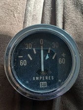 Vintage Stewart Warner Sw Amp Amperes Gauge - 60 60 Sprint Car Rat Rod Racer Vintage Stewart Warner Sw Amp Amperes Gauge - 60 60 Sprint Car Rat Rod Racer