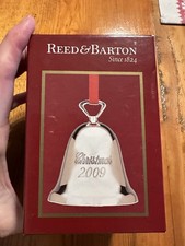 Reed  Barton 2009 Annual Christmas Bell Ornament Silver Plated With Box