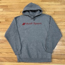 Audi Sport Hoodie Gray Pullover Heavy Sweatshirt Men's Size Medium