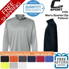    C2 Sport Men Quarter-zip Pullover Shirt Performance Fabric Up To 4XL 5102
