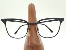 Vintage Rare Luxottica 1266 Black Metal Browline Sunglasses Frames Italy