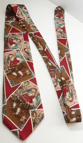 Stafford Old Fashioned Santa Claus Toymaker Christmas Tie USA