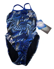 DOLFIN LADIES SIZE 26 RELIANCE BLUE TRAINING SWIMSUIT Sz 26 NEW NWT TAGS