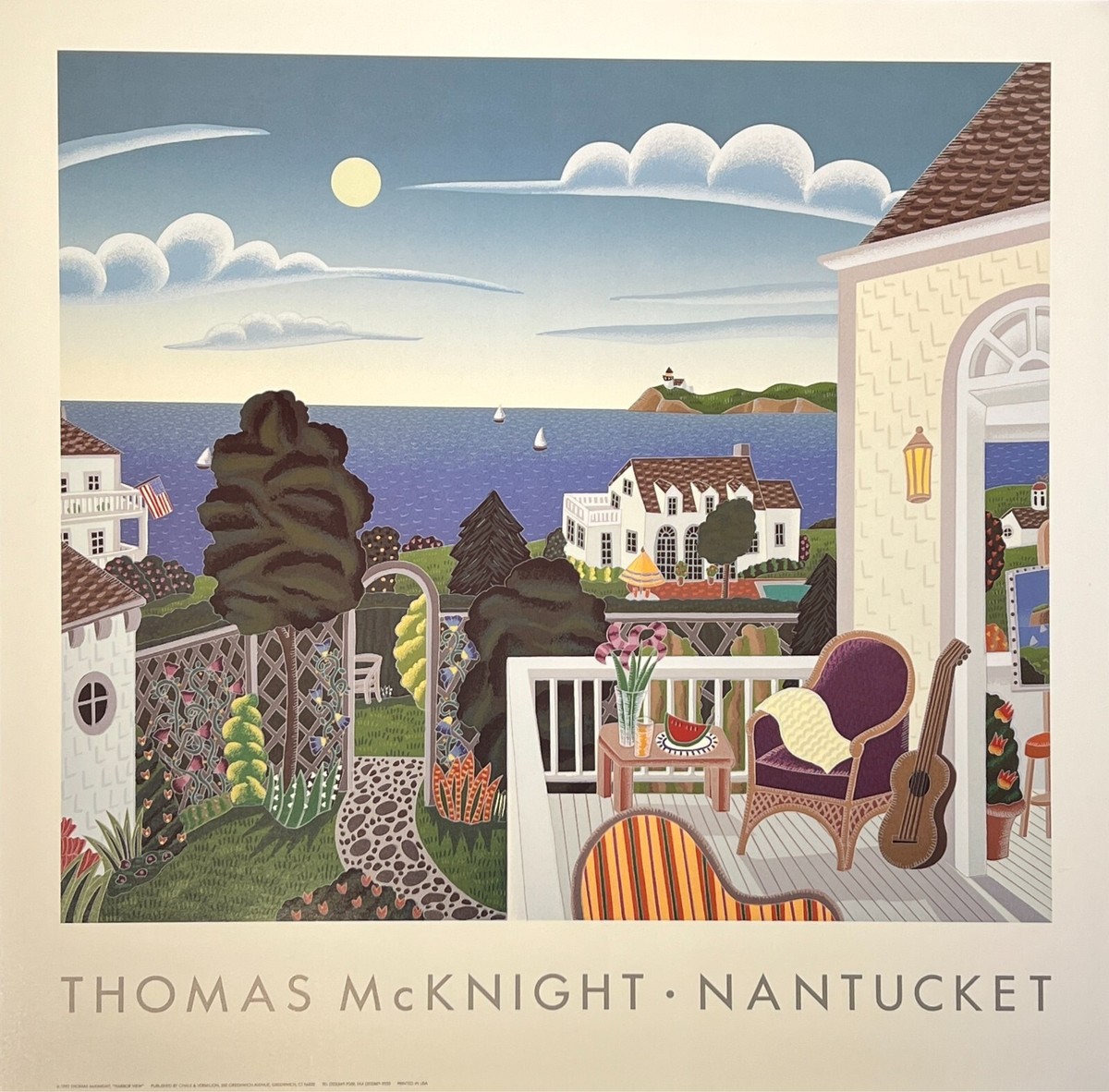 絵画 Thomas McKnight - Nantucket Thomas McKnight Limited Edition Serigraph on Paper: