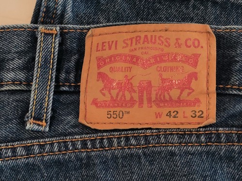 Levis 550 Mens Tapered Leg W42 L31* Blue Relaxed Fit Jeans - Picture 10 of 15