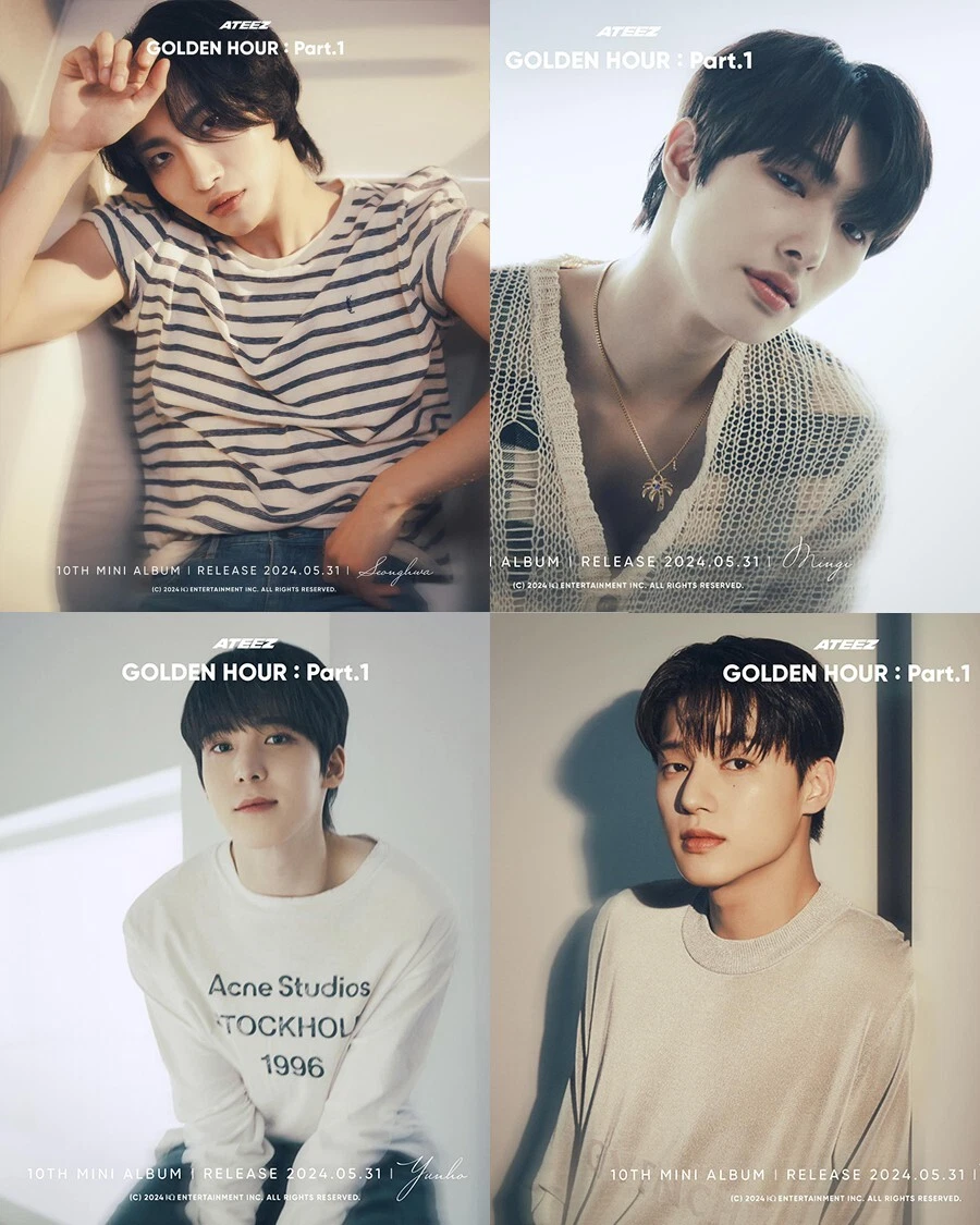 ATEEZ GOLDEN HOUR:PART.1 10th Mini Album POCA Ver/QR Card+3