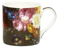"Porzellan-Tasse\"Rocking Romance\"Herbst Rosen*Nostalgie 0,35L Becher*Bonechina"