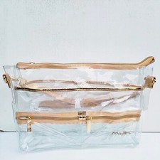 Napoleon Perdis Clear Artist Tools Flat Shoulder Bag, Large Makeup Cosmetic Case