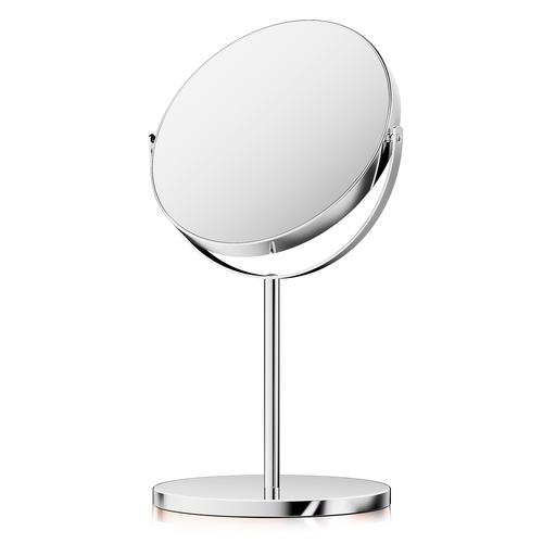Round Makeup Vanity Mirror Tabletop Metal 1x/3x Magnificatio 360 Degree Rotation - Picture 2 of 8