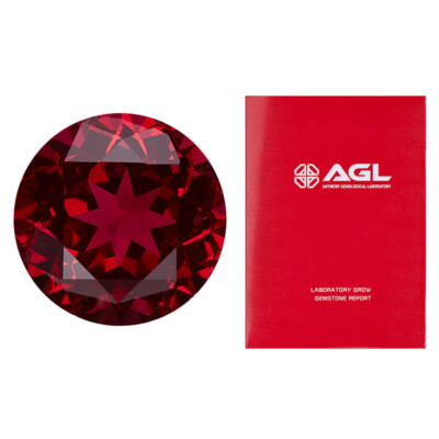 Blood Red Ruby AGL Certified Round Cut Lab Grown Ruby Loose Gemstone 0.3ct~4.3ct