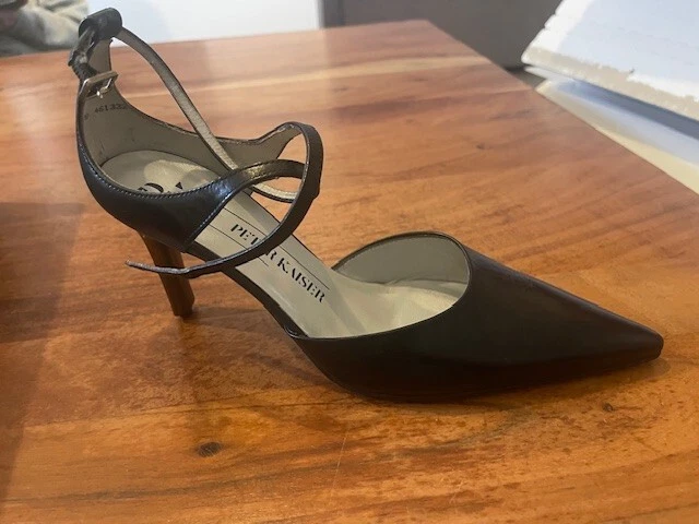 Peter Kaiser Leder Chevro 75709 High Heels Gr:37,5 - 4,5 Schwarz sandalette Neu - Bild 4 von 4