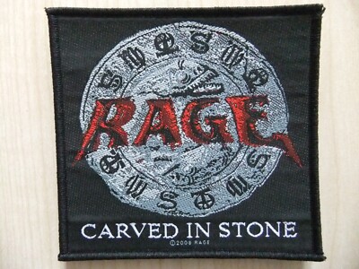 Rage Carved In Stone Aufnäher Patch Running Wild Helloween Gamma Ray Doro