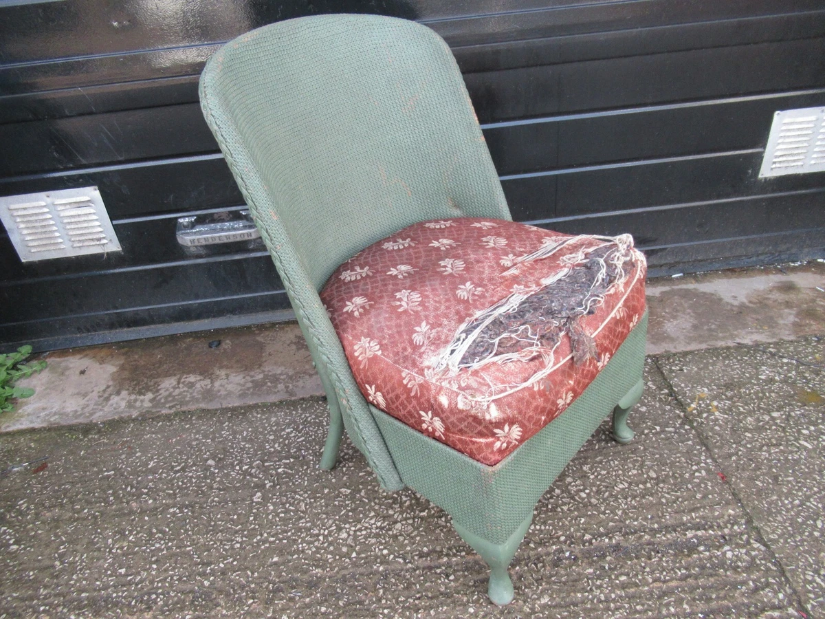 Vintage Lloyd Loom Style Nursing Chair For restoration eBay