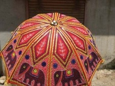 Indian Garden Umbrellas Outdoor Patios Rajasthani Parasol Large Sun Umbrella