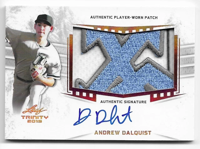 2019 Leaf Trinity Andrew Dalquist Player Worn Patch Autograph Chicago White Sox