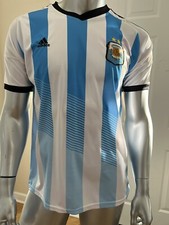 Rare Adidas Argentina Lionel Messi #10 World Cup Home Authentic Jersey Mes Sz M