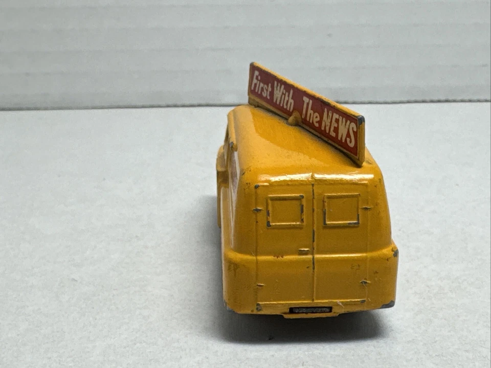 Lesney Matchbox No. 42 Evening News Van yellow &  Red. First With The News - Image 2 of 4