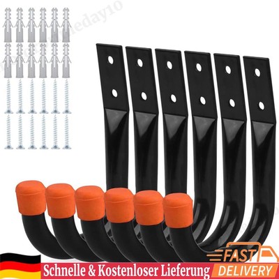 6 Pack Garage Hook Storage Hook Wall Mount Hook for Ladder Extension Garden Tool