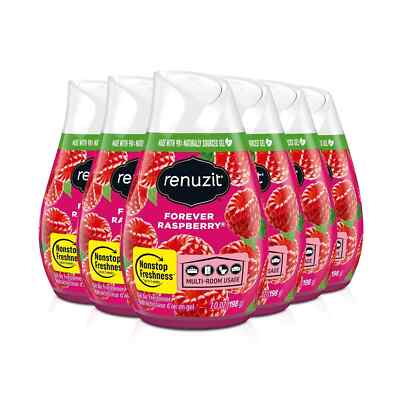 Renuzit Adjustable 7oz Air Freshener Gel | Forever Raspberry | 6 Count