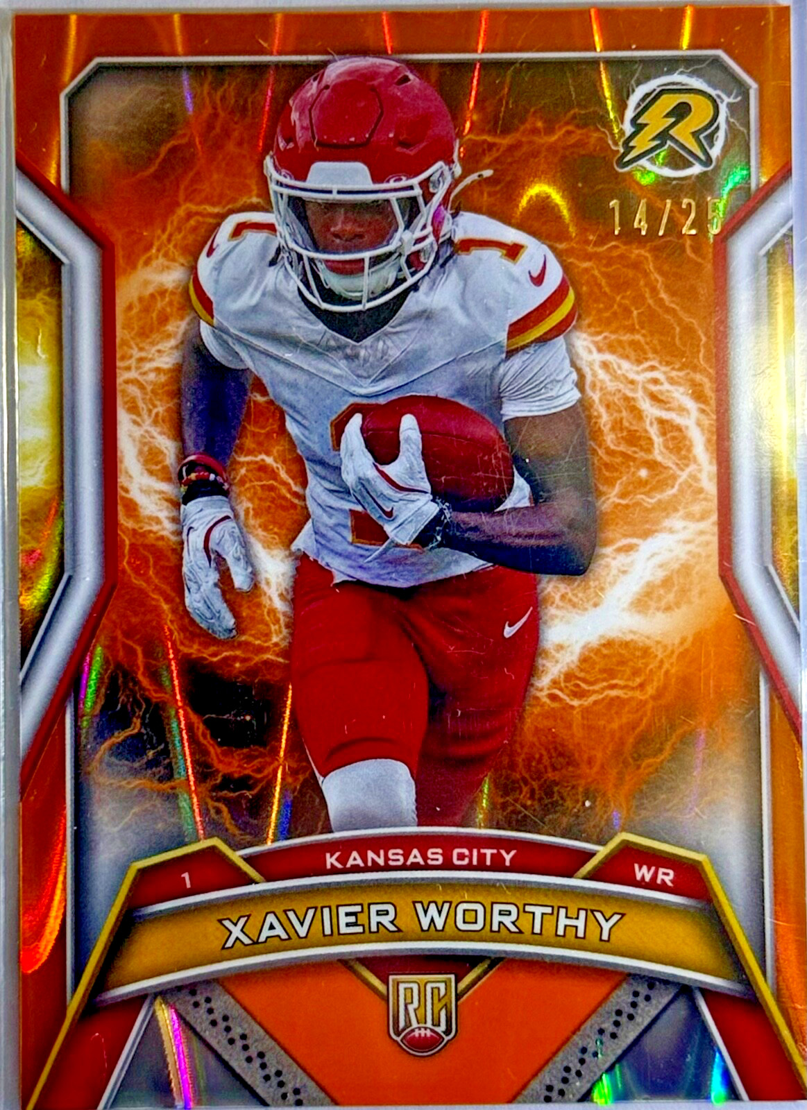 2024 Topps Resurgence - Xavier Worthy #143 Orange Power Surge 14/25 *ROOKIE*
