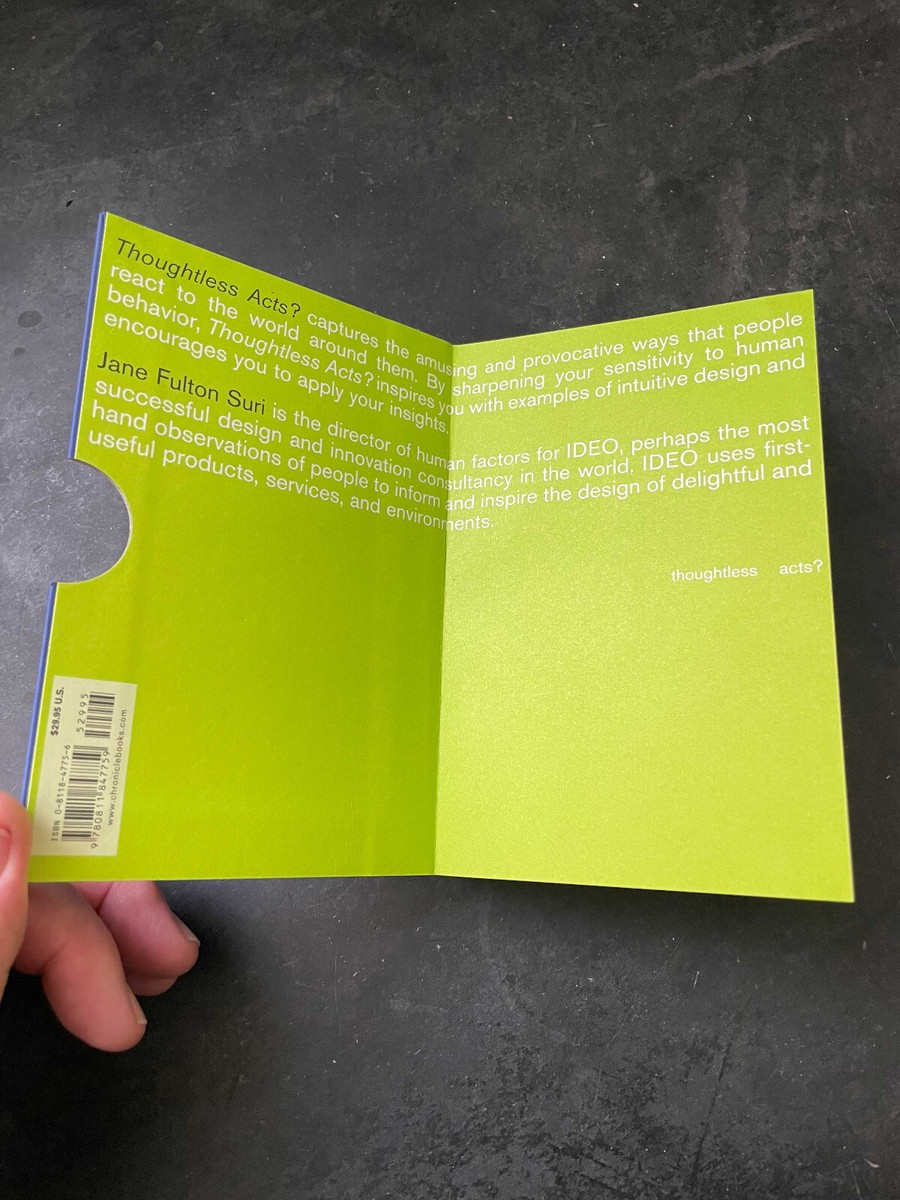 【絶版洋書】thoughtless acts? Jane Fulton Suri Thoughtless Acts?: Observations on Intuitive Design by Jane