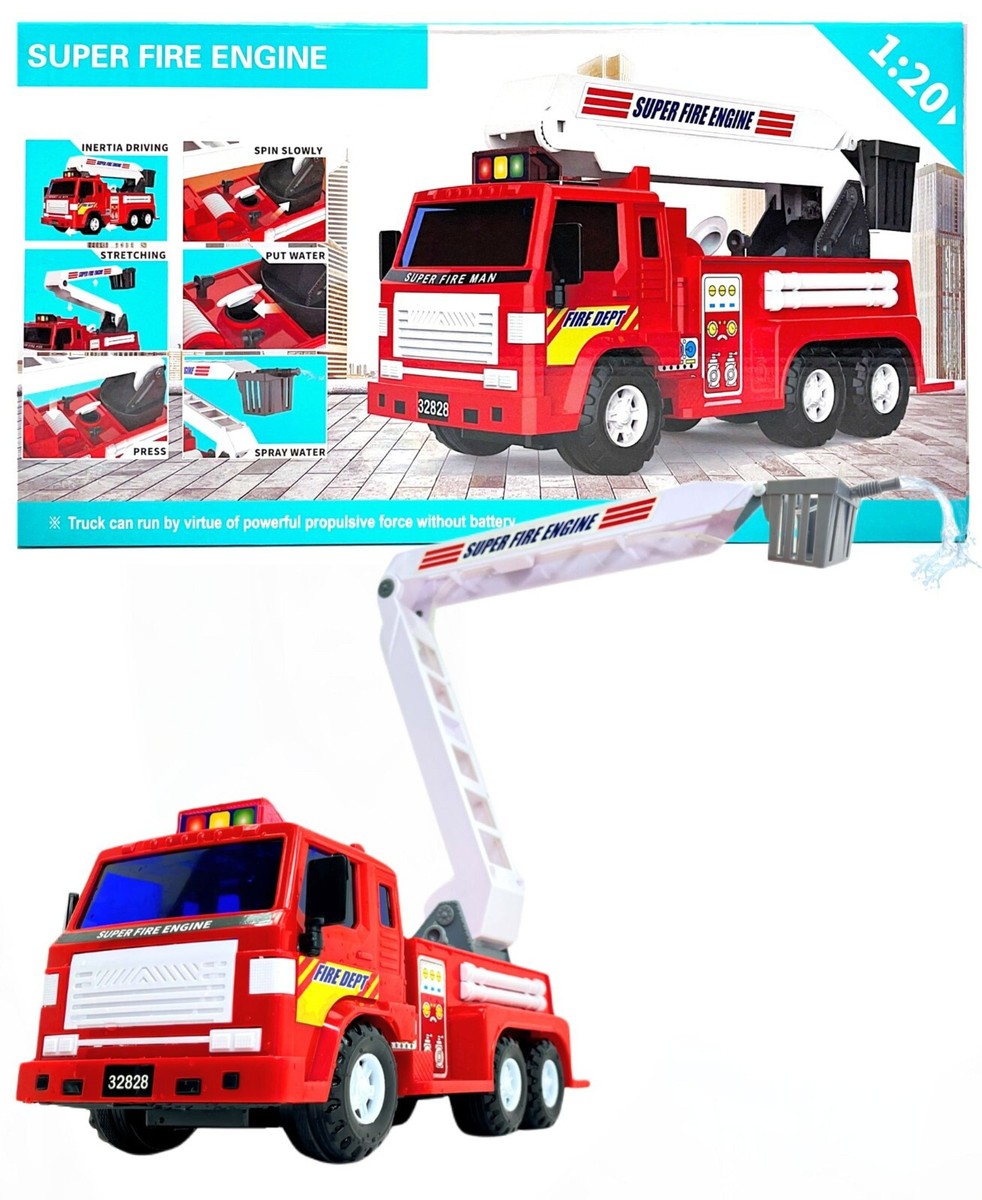 Big-Daddy Mediun Duty Friction Powered Fire truck With Extendable Ladder |  eBay