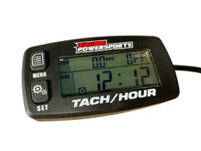 RacingPowerSports Digital Tachometer Hour Meter Rpm Maintenance Reminder BLACK