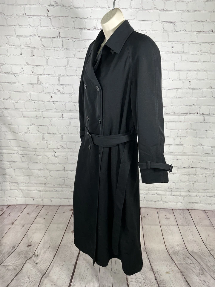 Preston & York Petites forro preto com zíper peito duplo com cinto Peacoat 10P - Imagem 3 de 4