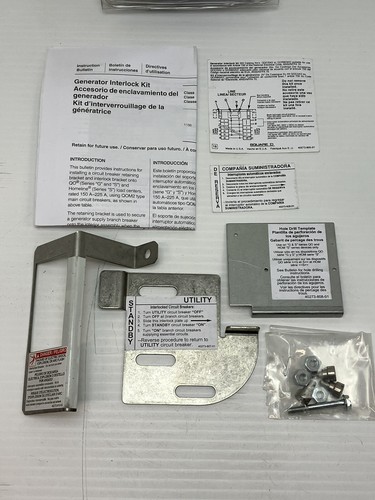 SQUARE D QOCGK2C 150A-225A Load Center Indoor Generator Interlock Kit - Picture 3 of 10