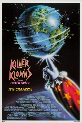 1988 Killer Klowns From Outer Space Movie Poster 11X17 Clowns Cotton Candy   