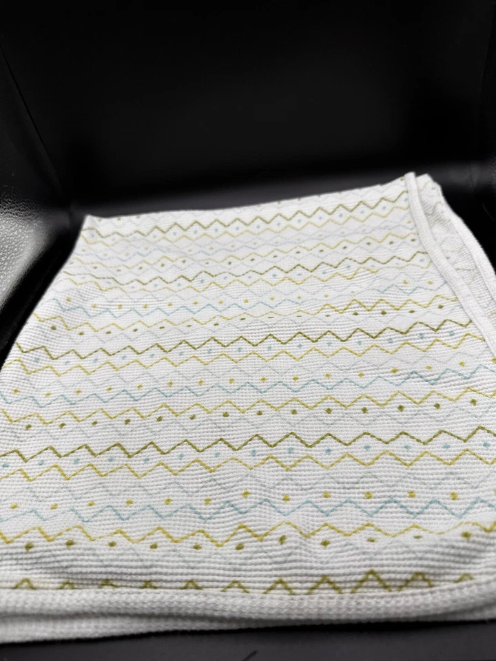Колыбельная переулок тепловой шеврон геометрический тепловой вафли плетение Baby одеяло РЕДКАЯ - Изображение 2 из 4