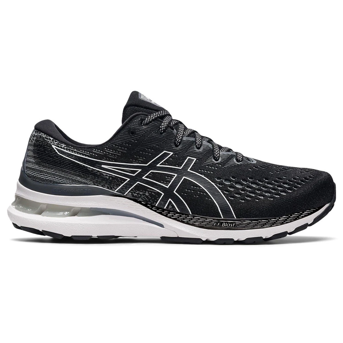 mens asics GEL kayano running shoes black grey size uk 6 eu 39 B4
