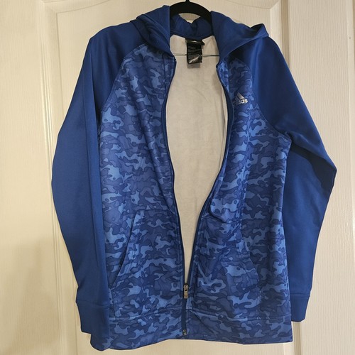 Adidas XL 18 Extra Large zip up hoodie front pouch Unisex boys or girls youth - Picture 4 of 11