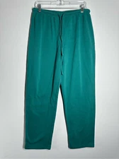 Blair Better-Than-Basic Elastic-Waist Fleece Women’s Pants Size L Green