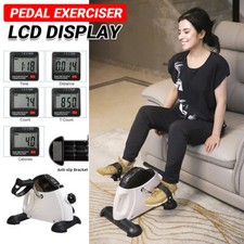 Foot Pedal Exerciser Mini Gym Bike Fitness Cycle Leg/Arm w/ LCD Display Portable