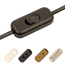 In Line Switch Bedside Lamp Switch Cord Cable ON OFF Table Side Lamp 250V Black