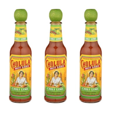 Cholula 5 oz Bottle Chili Lime Hot Sauce 3/Pack