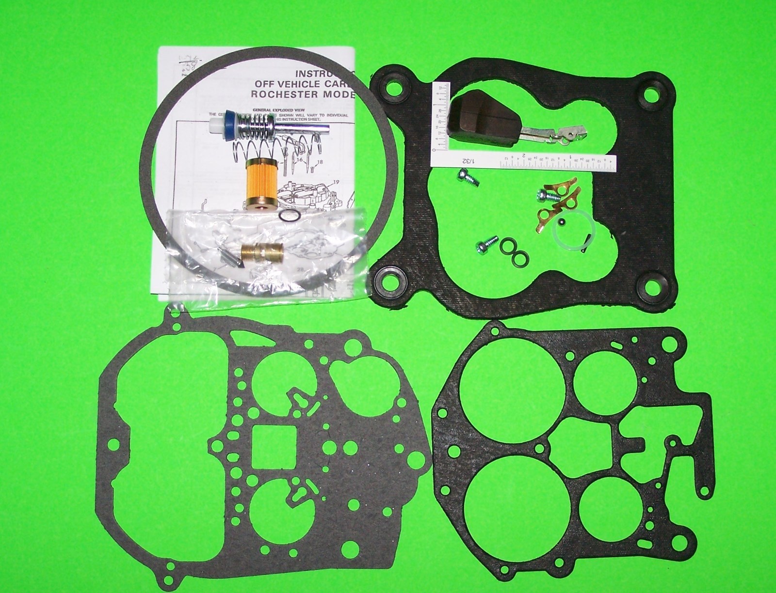 Rochester Quadrajet Rebuild Carburetor Kit Float Filter HD Pump 85 86