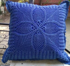 3 Crochet cushion in assorted colours  size 12 inch x 12inch Handmade