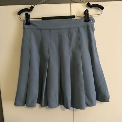 H&M baby blue pleated skirt size