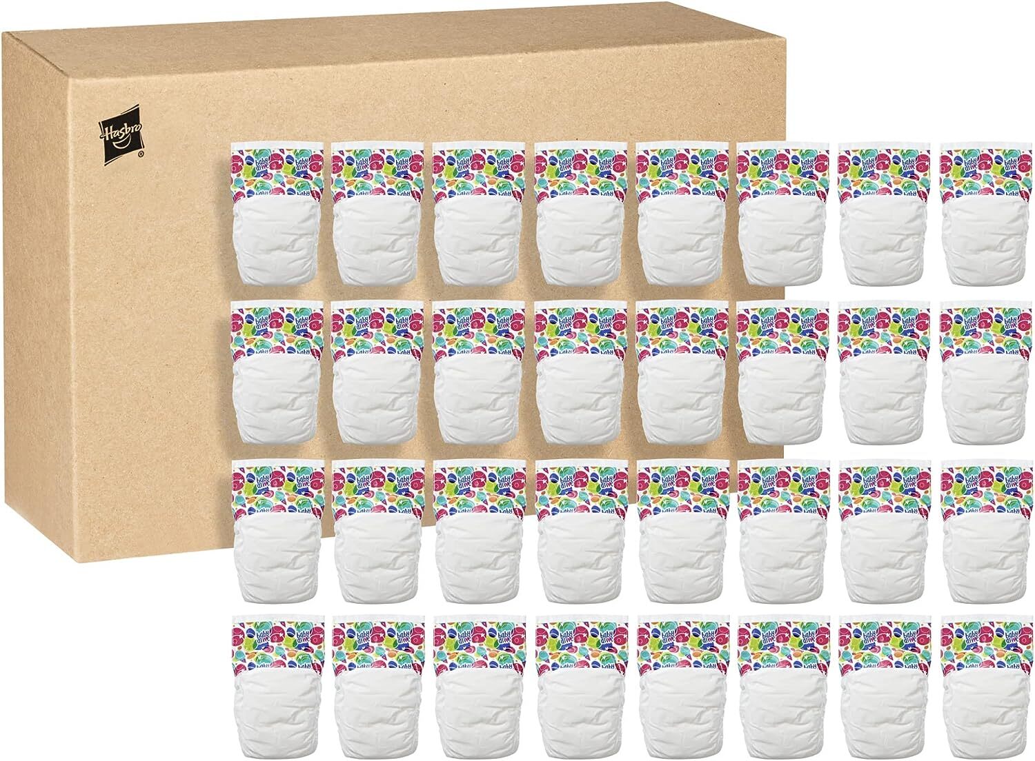 Baby Alive Extra Diapers Refill Pack, Includes 32 Diapers for Dolls That Drink a