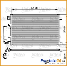 Condenser, air conditioning Valeo 814008 for Nissan