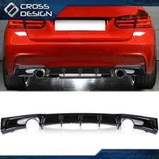 Rear Lower Bumper Diffuser Lip Fit For 2012-2018 BMW F30 3 Series M Sport Sedan