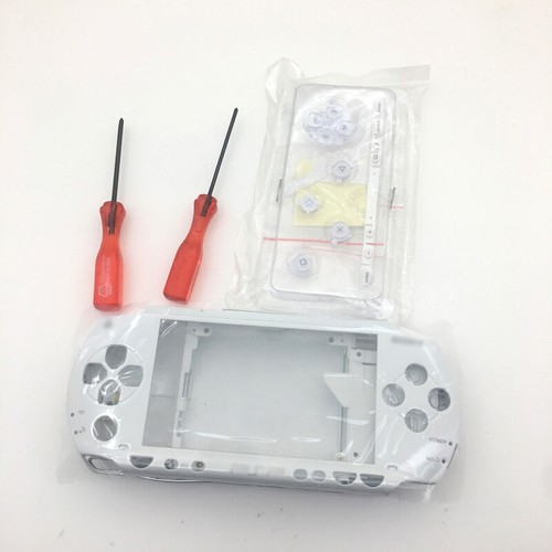 Kit tournevis boutons de boîtier coque complète blanche pour Sony PSP 1000 - Photo 1/11