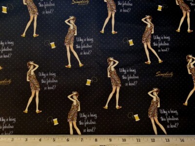 JOANN Fabric - SIMPLICITY VINTAGE -  BEING FABULOUS - HALF yard (18'')