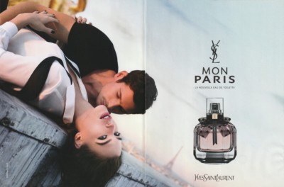 Papierwerbung - Mon Paris von Yves Saint Laurent 2 Seiten (Kleinformatzeitschrift)