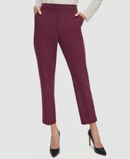 Tommy Hilfiger Womens Purple Sloane Slim-Leg Ankle Dress Pants Size 16