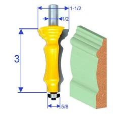 1 PC 1/2" SH Door & Window Casing Molding Router Bit sct-888