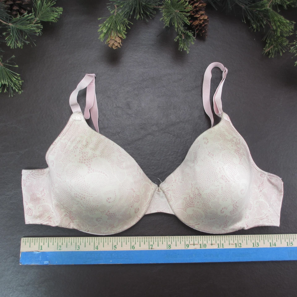 Sujetador Barely There 36C Rosa Floral Acolchado Con Aros Cierre Ajustable Espalda Foto 2 de 4